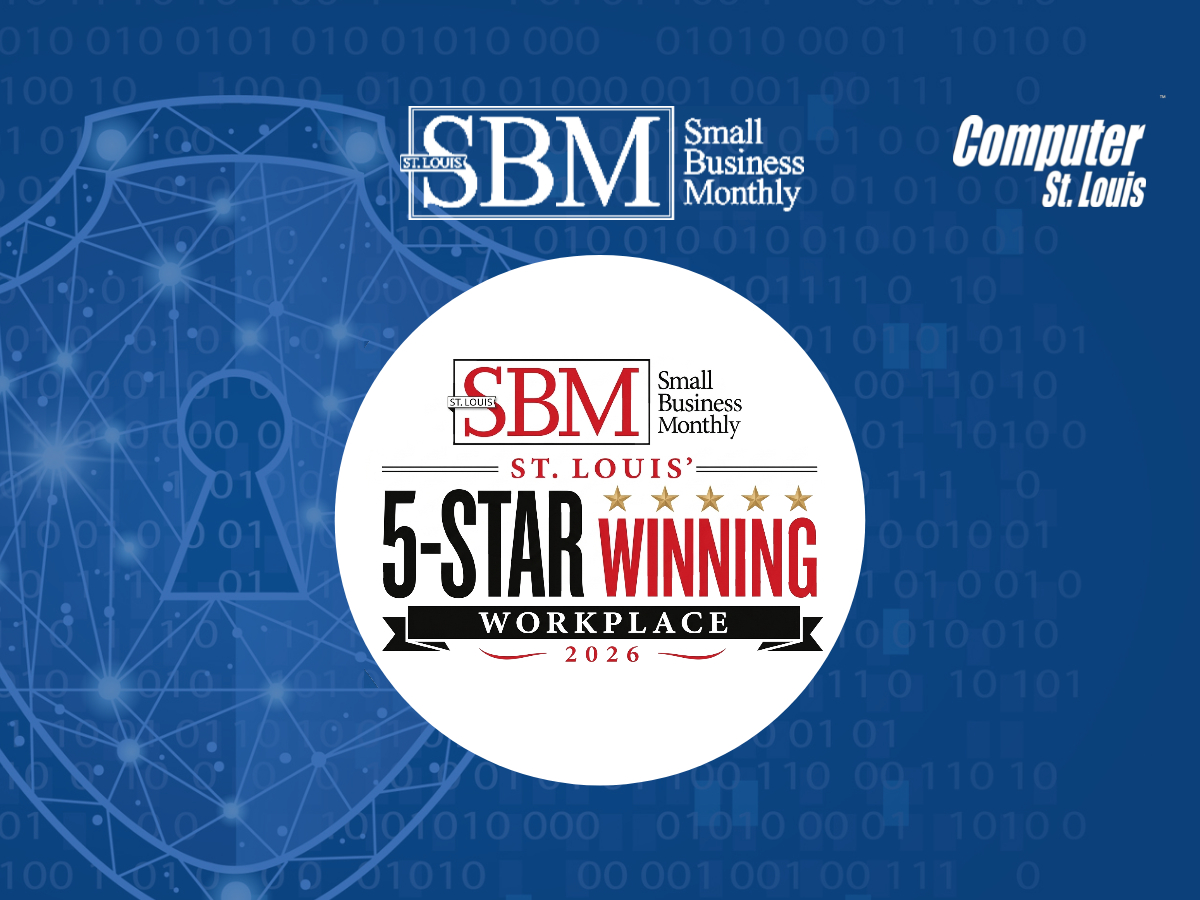 Computer St Louis Named a 5-Star Workplace for 2026 SMB log and badge